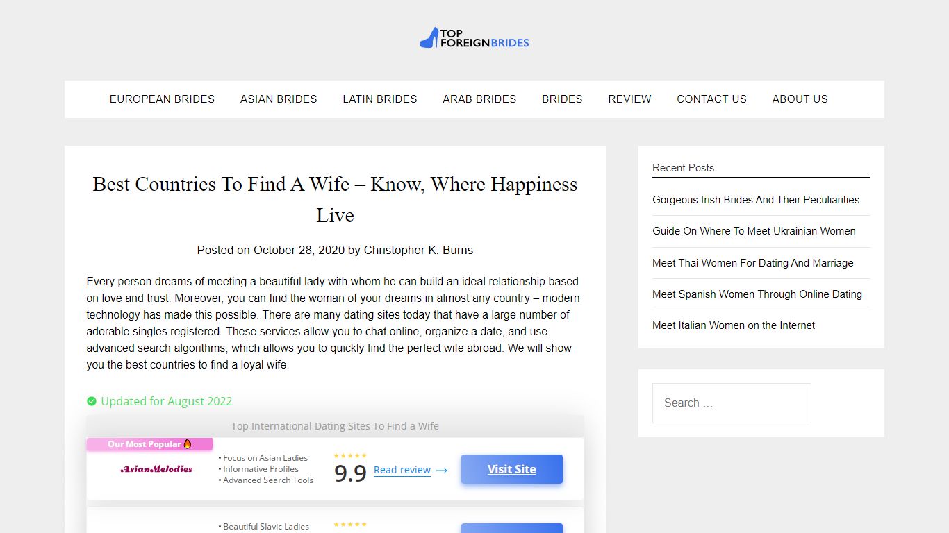 Best Countries To Find A Wife – Know, Where Happiness Live